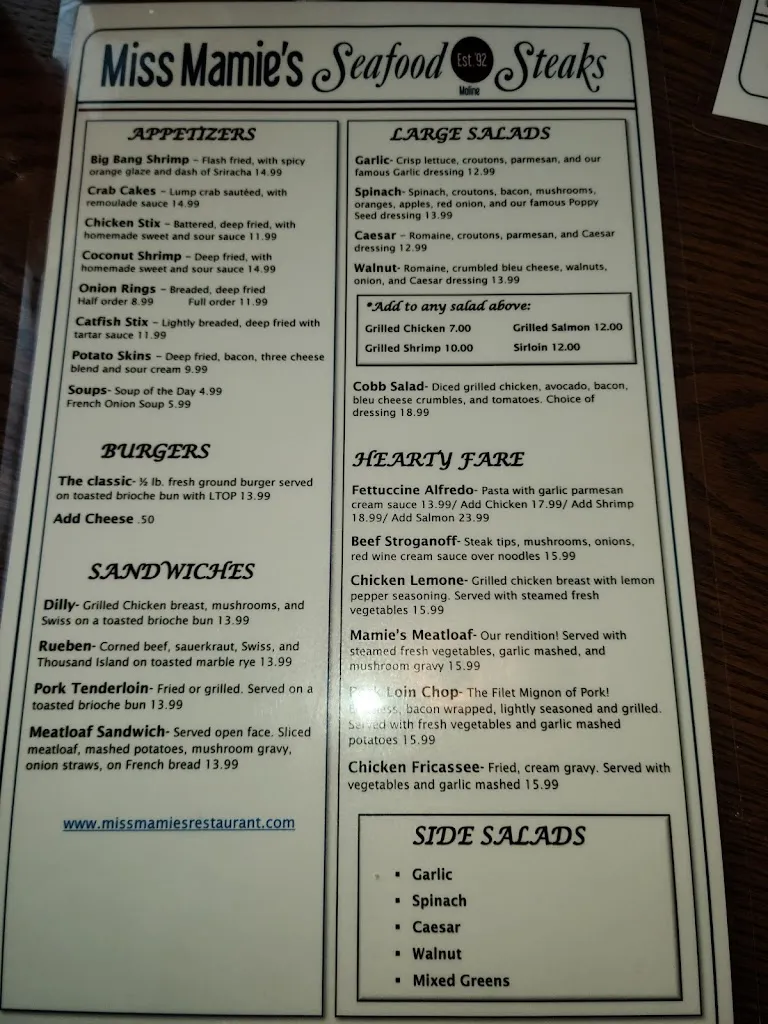 Menu_Miss Mamie's_Moline, IL_image_old_3