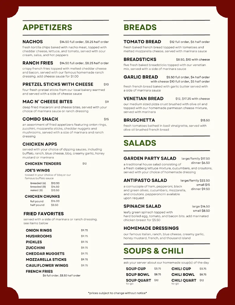 Menu_Cemeno's Pizza_Joliet, IL_image_old_1