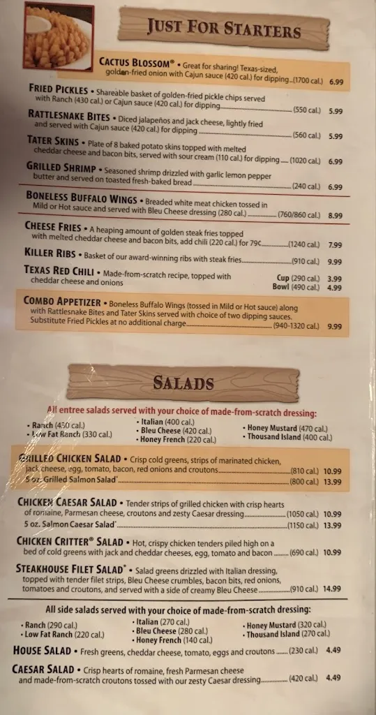 Menu_Texas Roadhouse_Joliet, IL_image_old_3