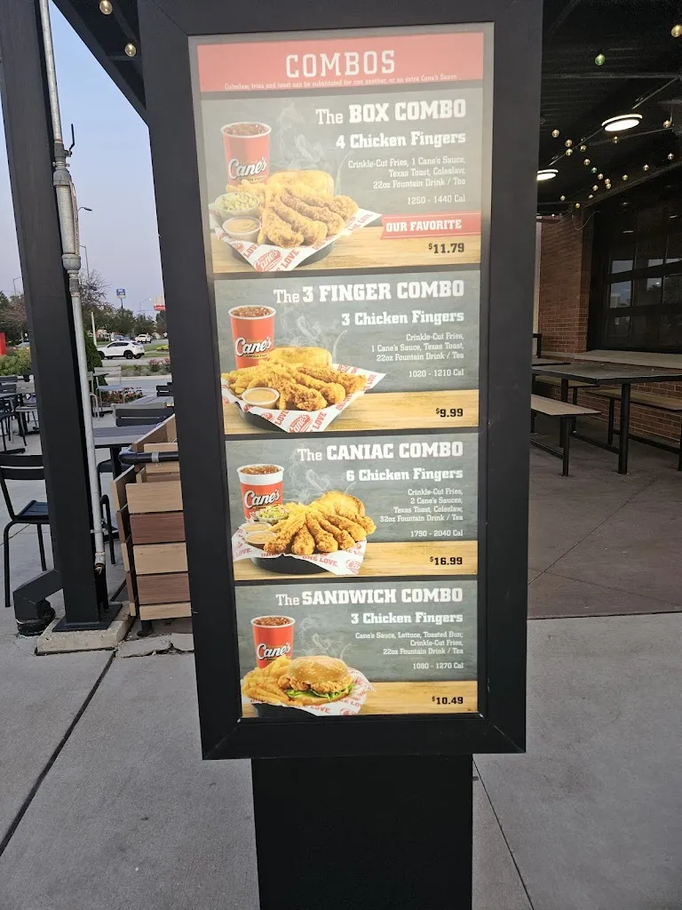 Menu_Raising Cane's Chicken Fingers_Joliet, IL_image_old_1
