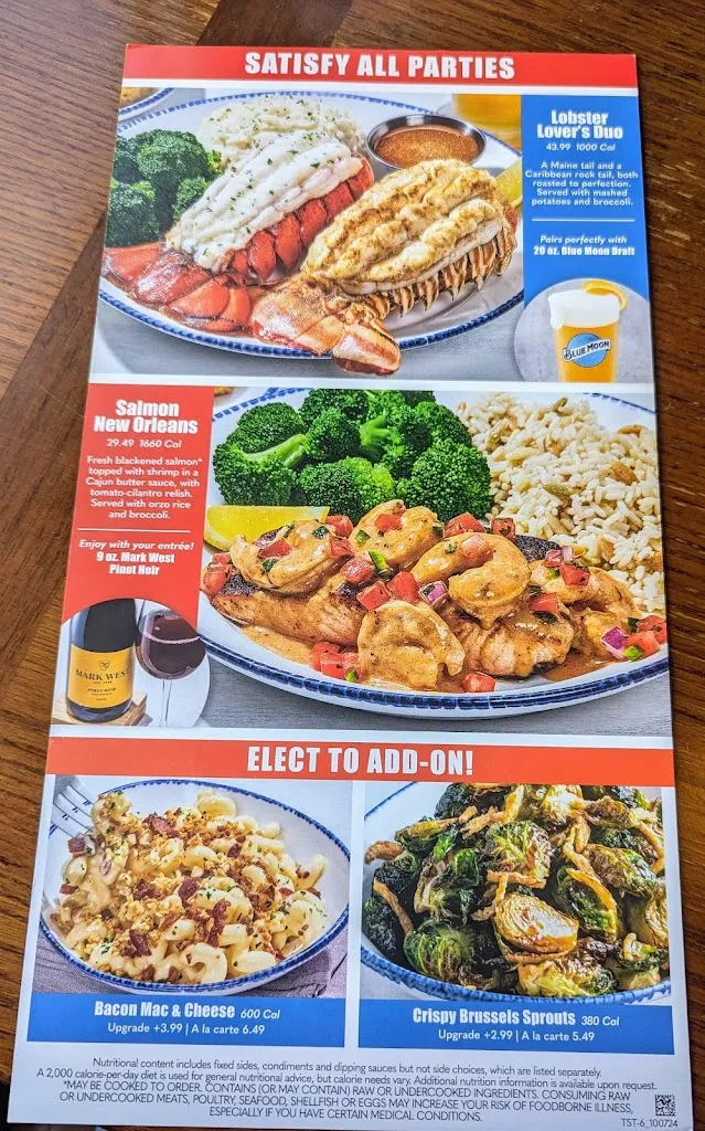 Menu_Red Lobster_Joliet, IL_image_old_2