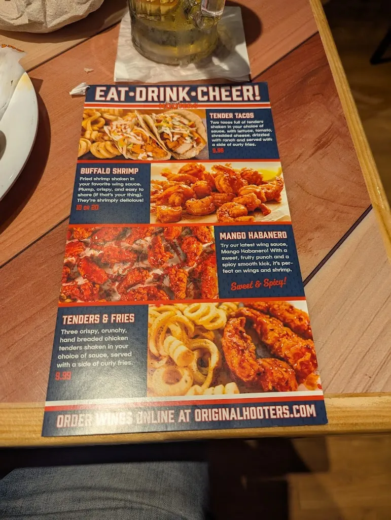 Menu_Hooters_Joliet, IL_image_old_1