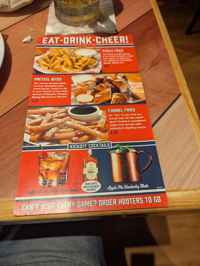 Menu_Hooters_Joliet, IL_image_old_2