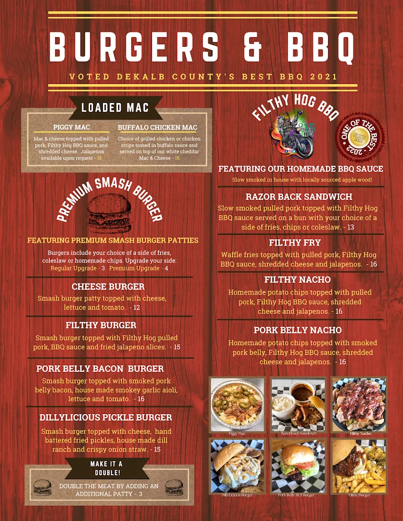 Menu_The Dirty Bird_Sycamore, IL_image_old_2