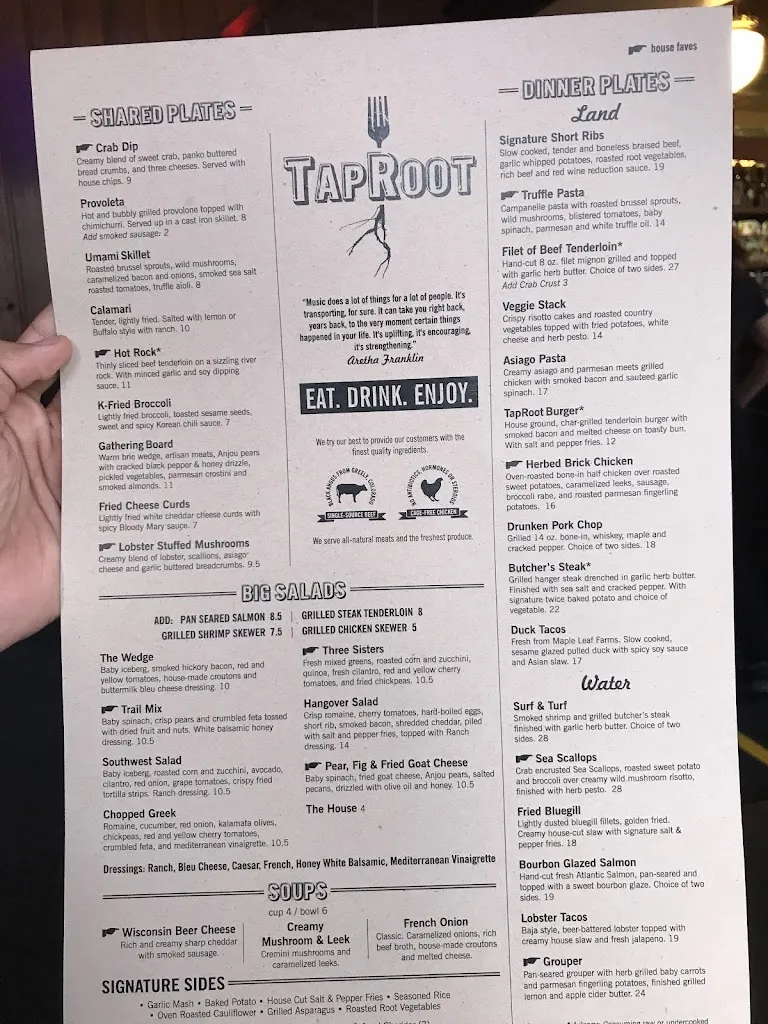 Menu_TapRoot_Decatur, IL_image_old_3