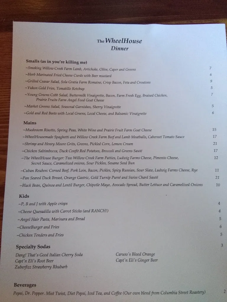 Menu_The Wheelhouse_St Joseph, IL_image_old_1