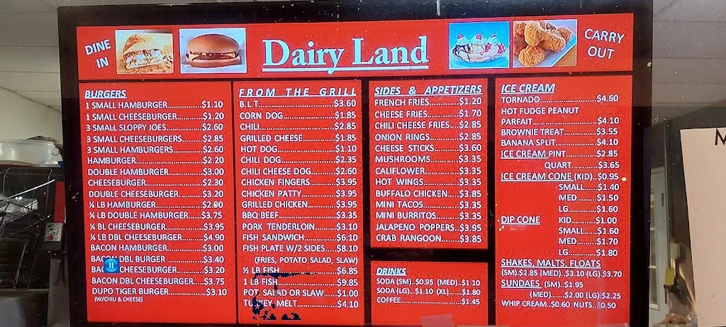 Menu_Dairy Land_Dupo, IL_image_old_2