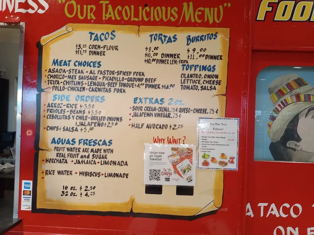 Menu_Ta Canijo_Elwood, IL_image_old_1
