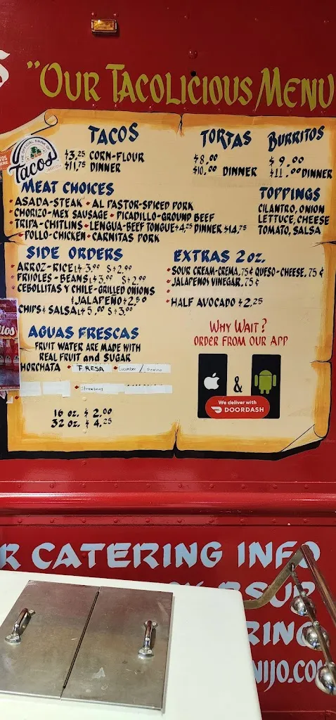 Menu_Ta Canijo_Elwood, IL_image_old_2