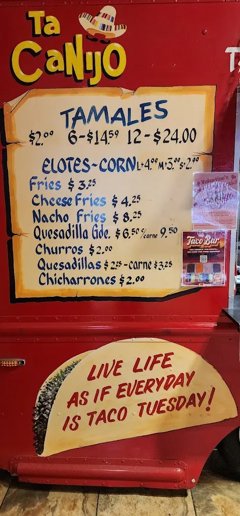 Menu_Ta Canijo_Elwood, IL_image_old_3