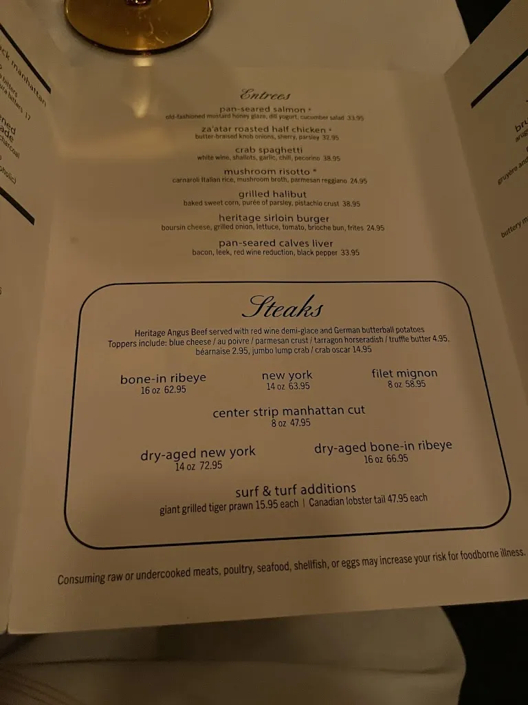 Menu_The Barn Steakhouse_Evanston, IL_image_old_1