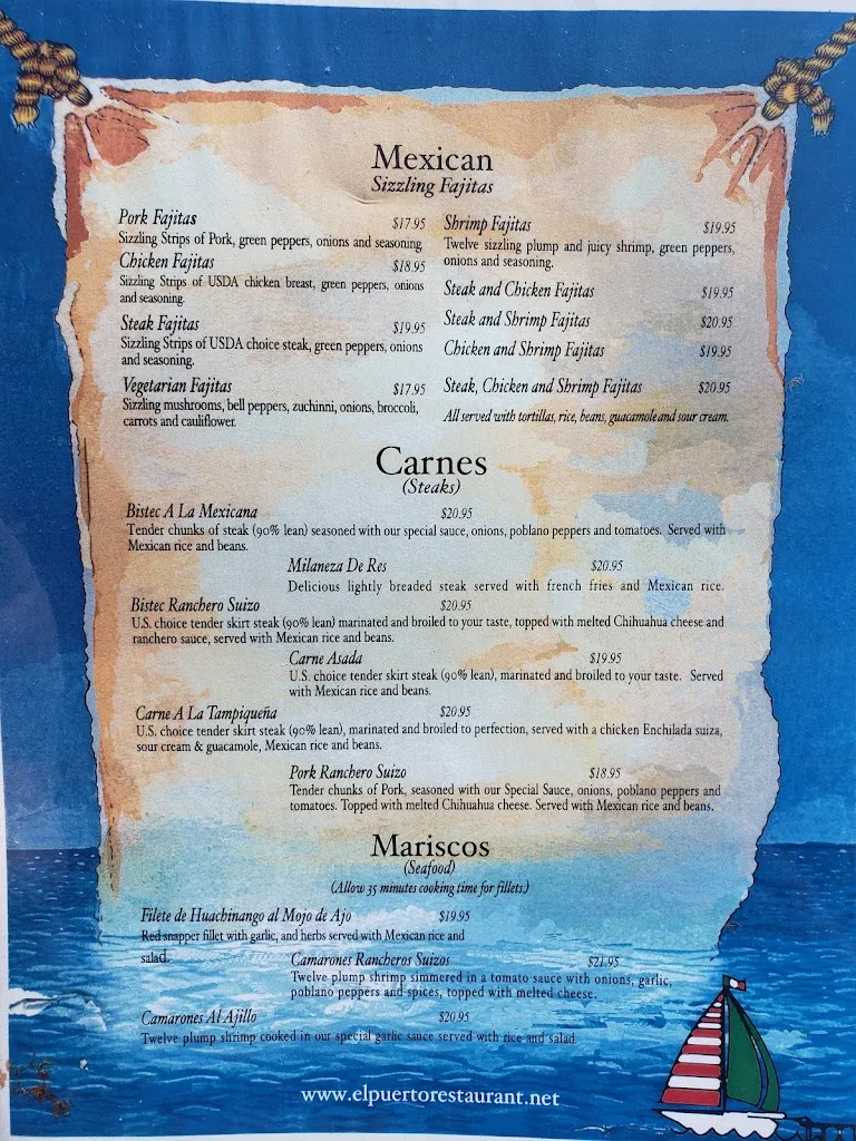 Menu_El Puerto Mexican Restaurant_Fox Lake, IL_image_old_3
