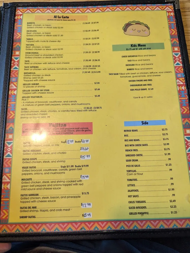 Menu_Los Caminos_Gibson City, IL_image_old_3