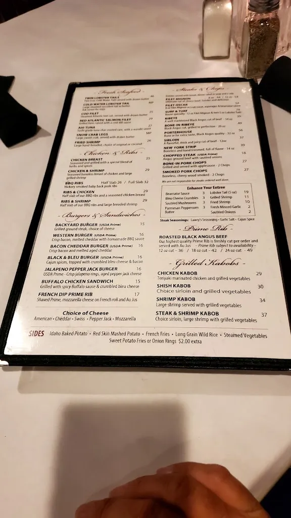 Menu_The Backyard Steak Pit_Gurnee, IL_image_old_2