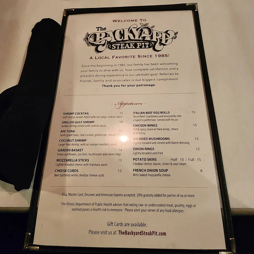 Menu_The Backyard Steak Pit_Gurnee, IL_image_old_3