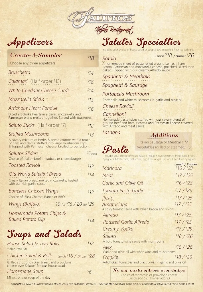 Menu_Salutos Pizza & Pasta_Gurnee, IL_image_old_1