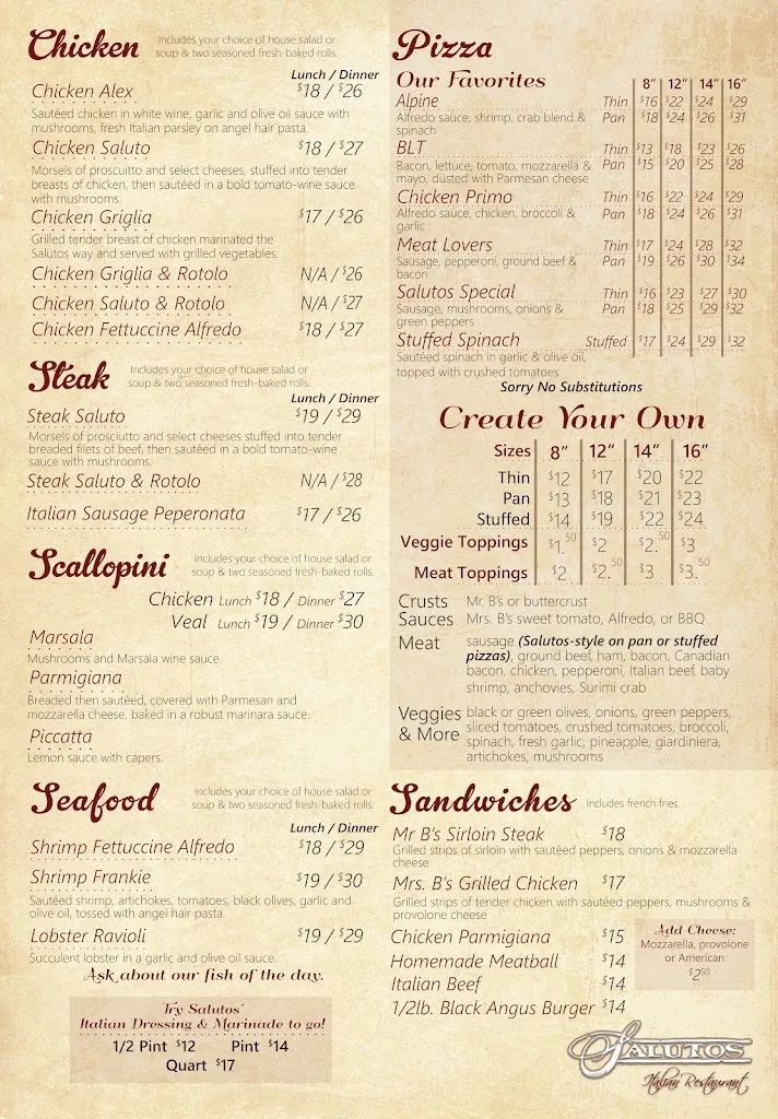 Menu_Salutos Pizza & Pasta_Gurnee, IL_image_old_2