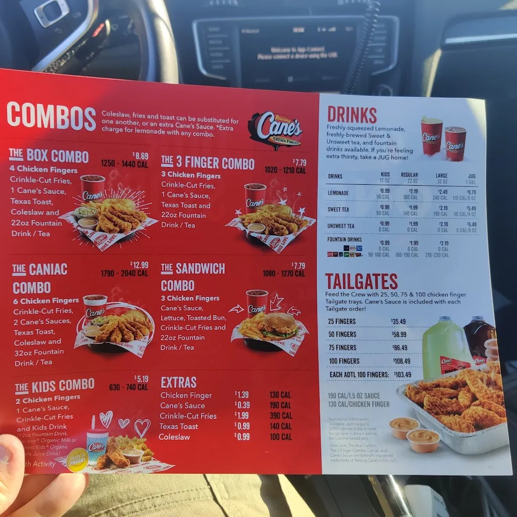 Menu_Raising Cane's_Gurnee, IL_image_old_1