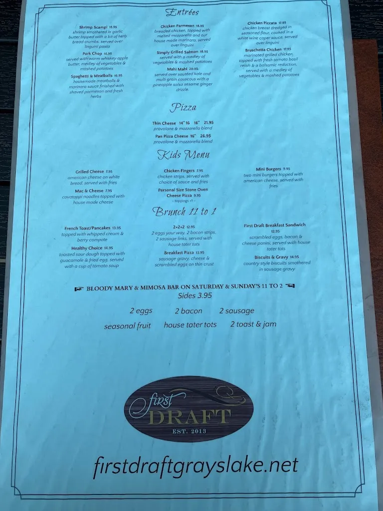 Menu_First Draft Grayslake_Grayslake, IL_image_old_2