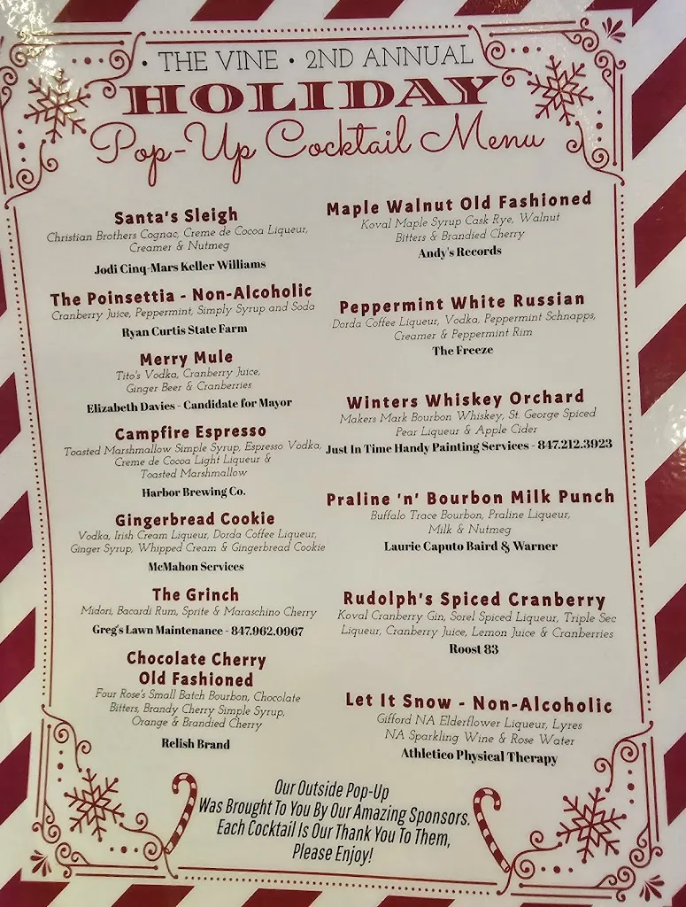 Menu_The Vine - Martini & Wine Bar_Grayslake, IL_image_old_1