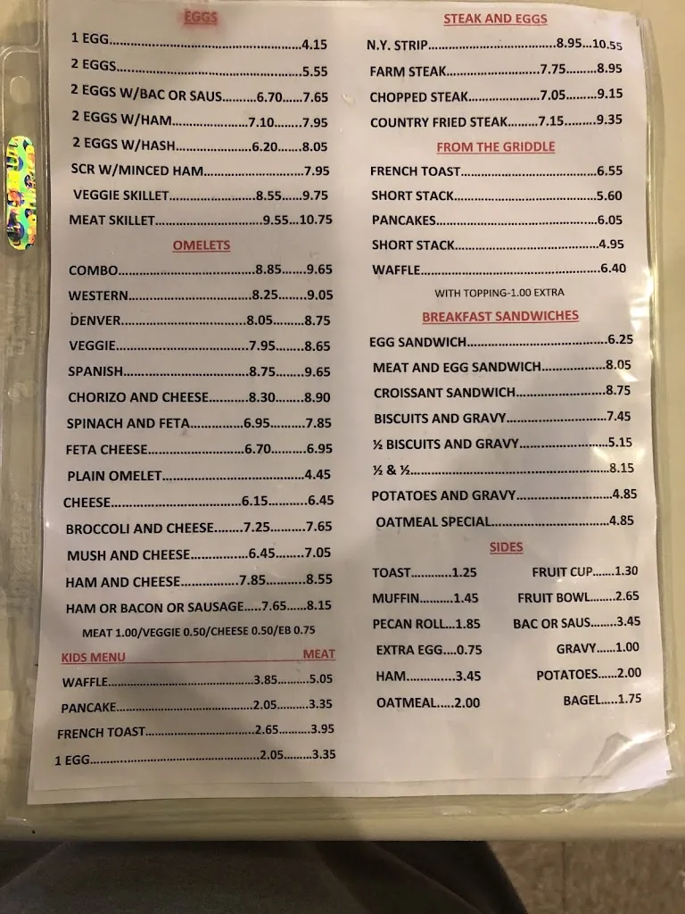 Menu_Fred's Diner_Grayslake, IL_image_old_2