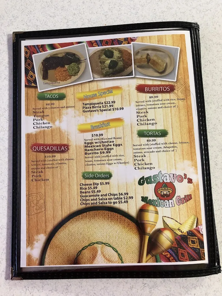 Menu_Gustavo's Mexican Grill_Kewanee, IL_image_old_1