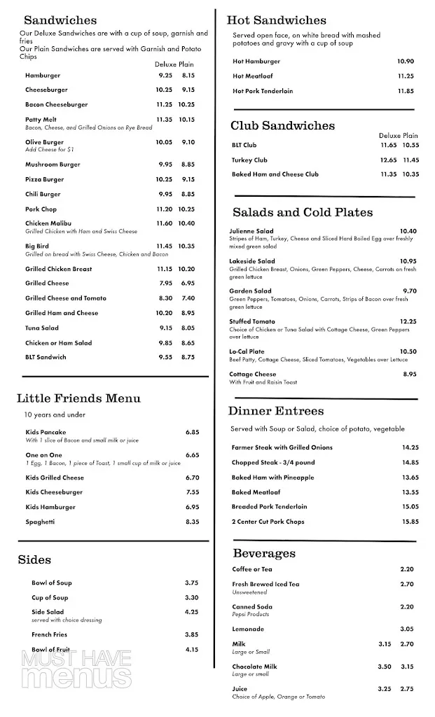Menu_Bobby's Lakeside Restaurant_Antioch, IL_image_old_2