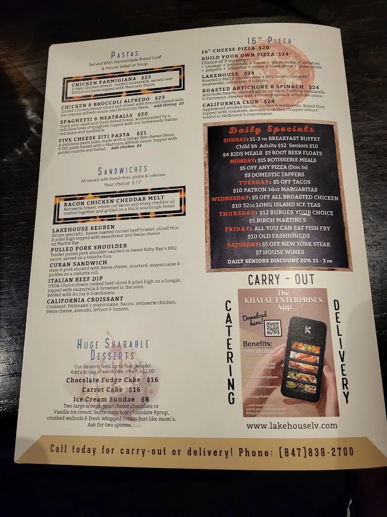 Menu_LakeHouse Restaurant_Lake Villa, IL_image_old_2
