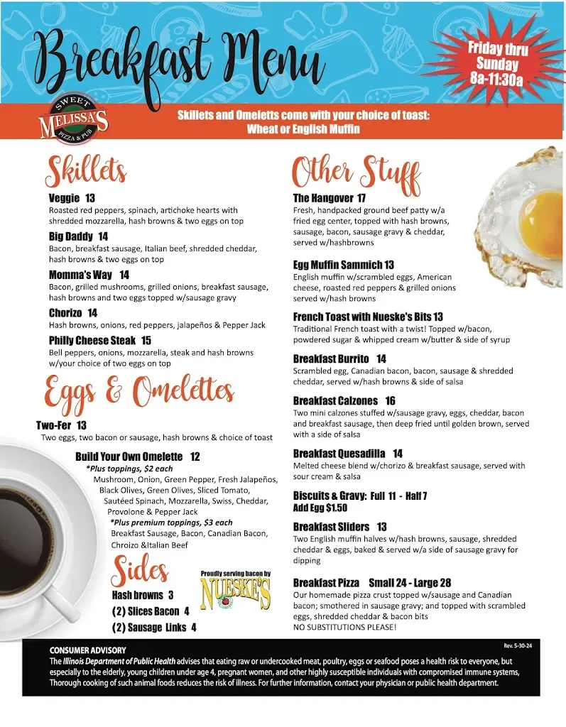Menu_Sweet Melissa's Pizza & Pub_Lakemoor, IL_image_old_1