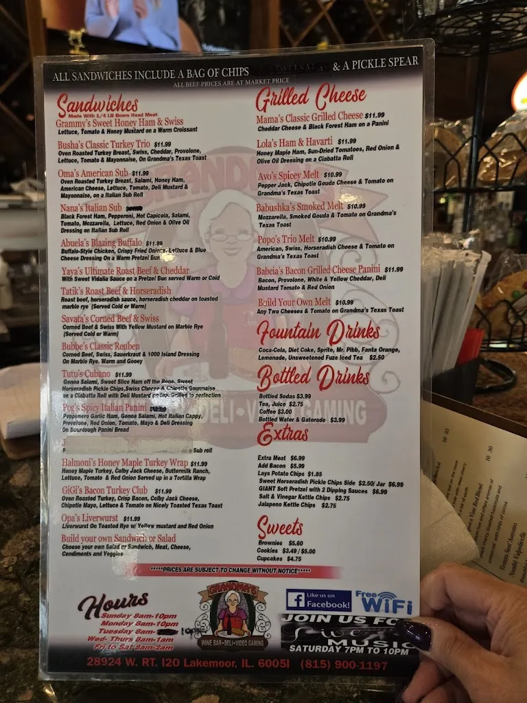 Menu_Grandma's Wine Bar & Deli_Lakemoor, IL_image_old_2