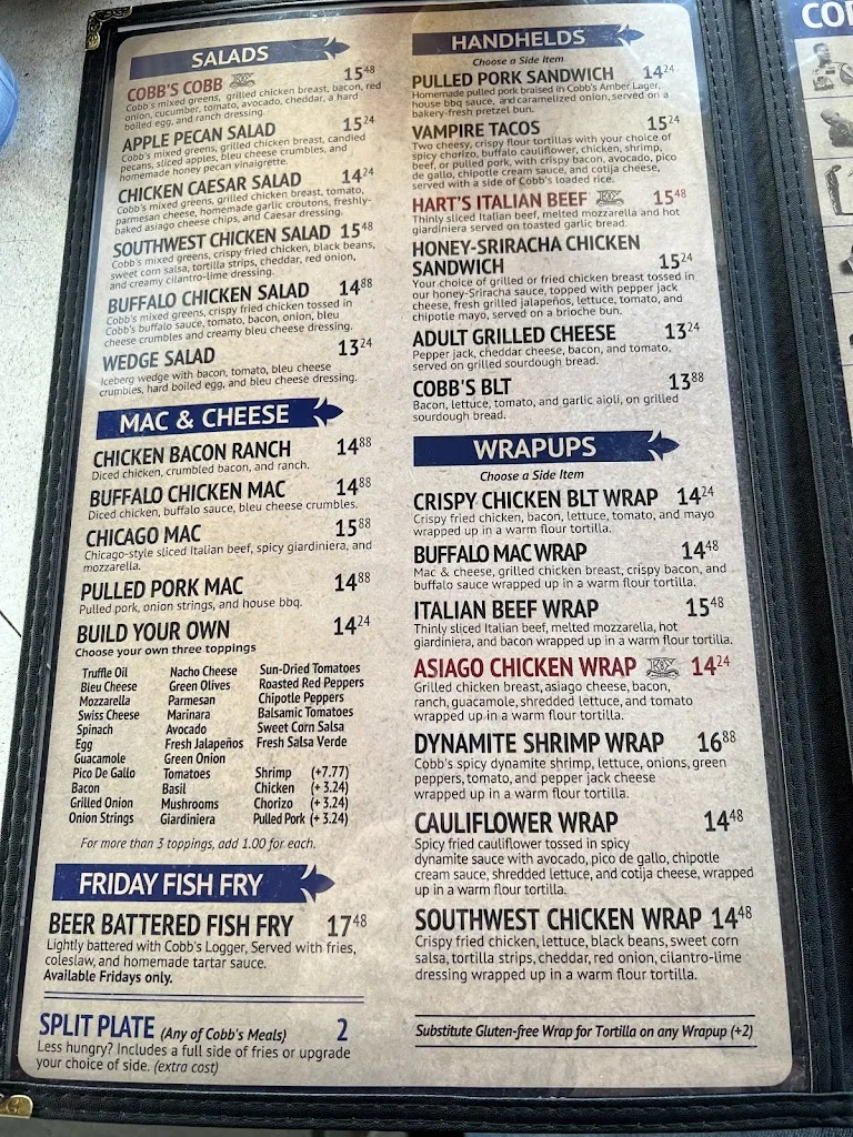 Menu_D.C. Cobb's_McHenry, IL_image_old_1