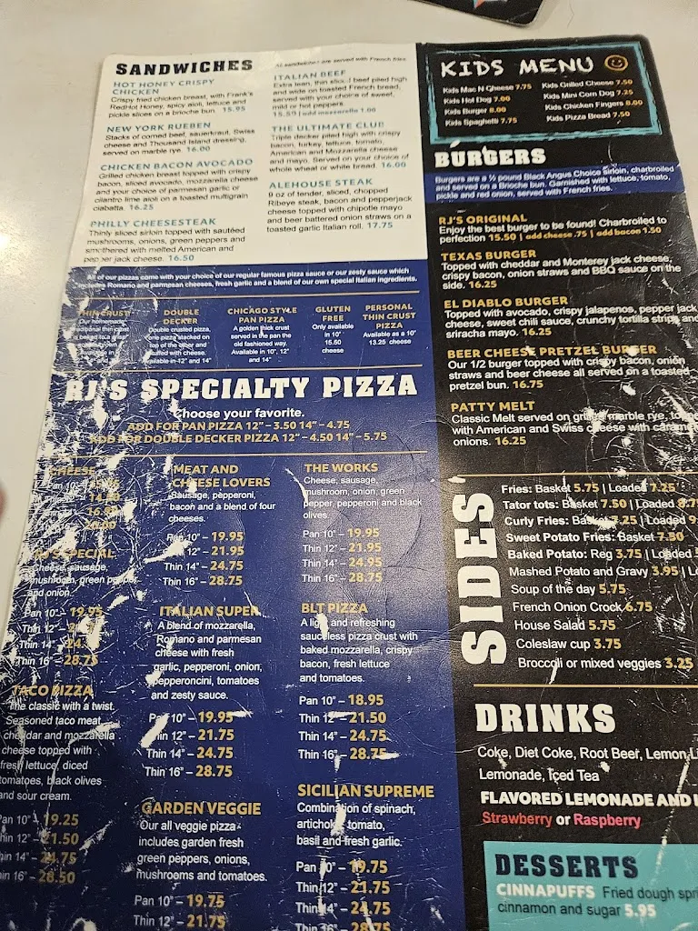 Menu_RJ's On The Lake_Lindenhurst, IL_image_old_2