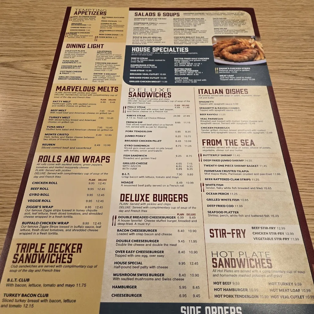 Menu_Ziggie's Family Restaurant_Mendota, IL_image_old_1