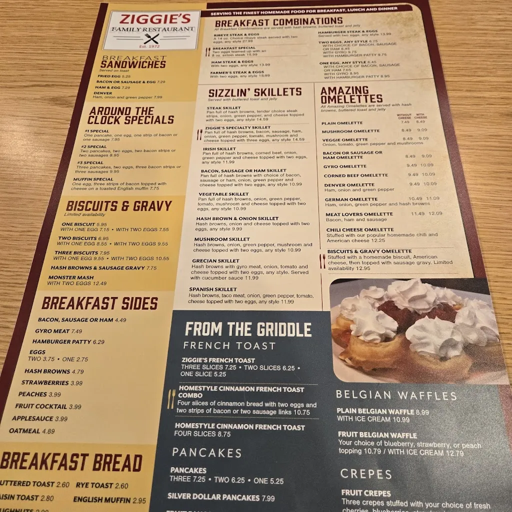 Menu_Ziggie's Family Restaurant_Mendota, IL_image_old_2