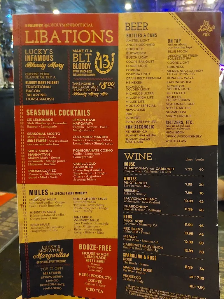 Menu_Lucky's 13 Pub_Mendota, MN_image_old_2