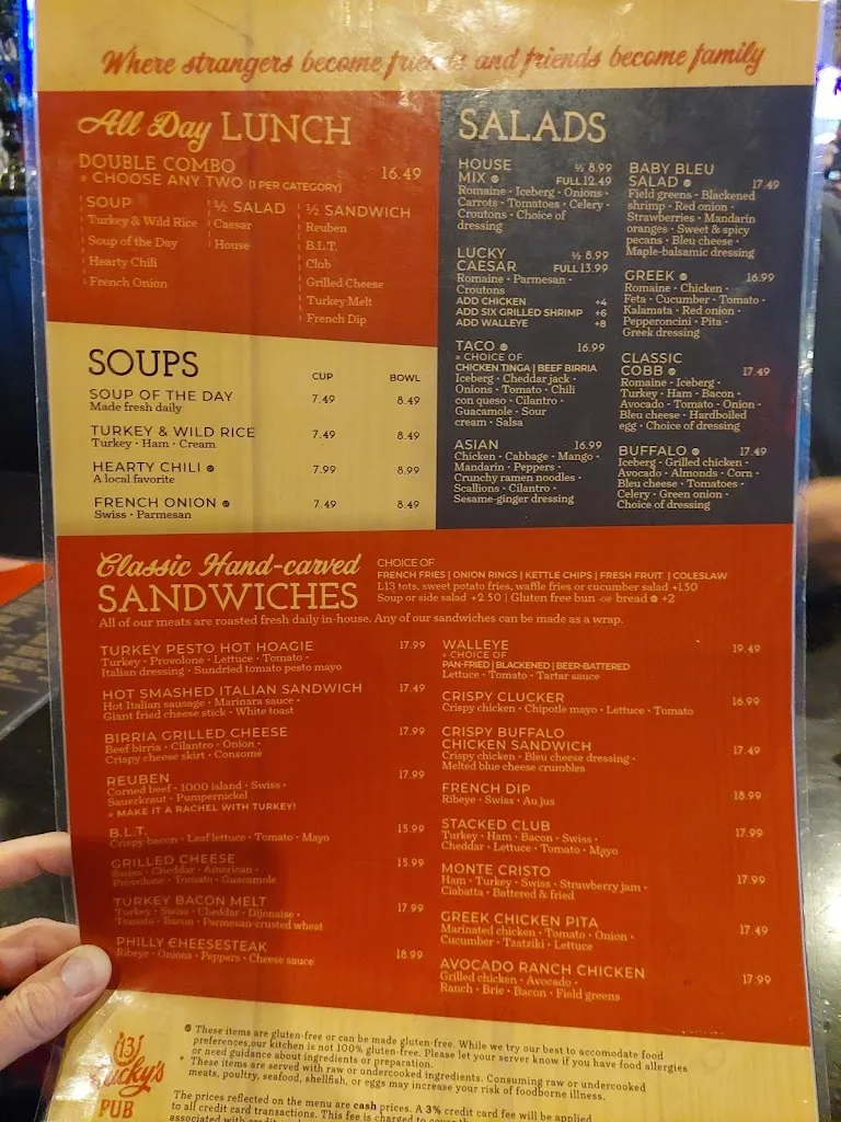 Menu_Lucky's 13 Pub_Mendota, MN_image_old_3