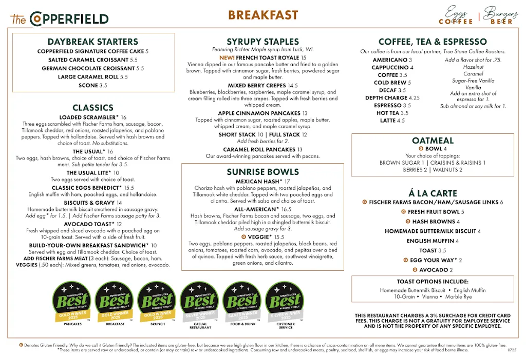 Menu_The Copperfield_Mendota Heights, MN_image_old_1