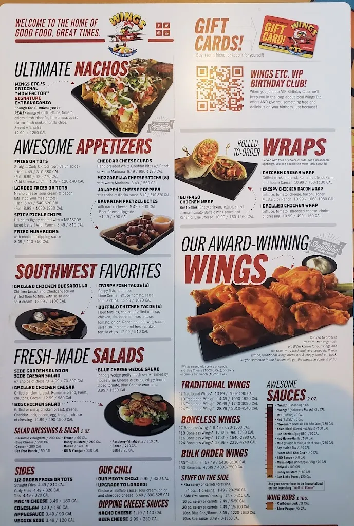 Menu_Wings Etc._Minooka, IL_image_old_2