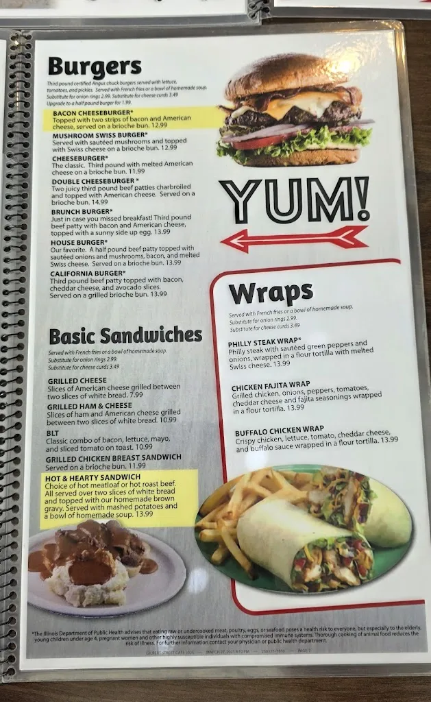Menu_Gilbert Street Cafe_Danville, IL_image_old_2