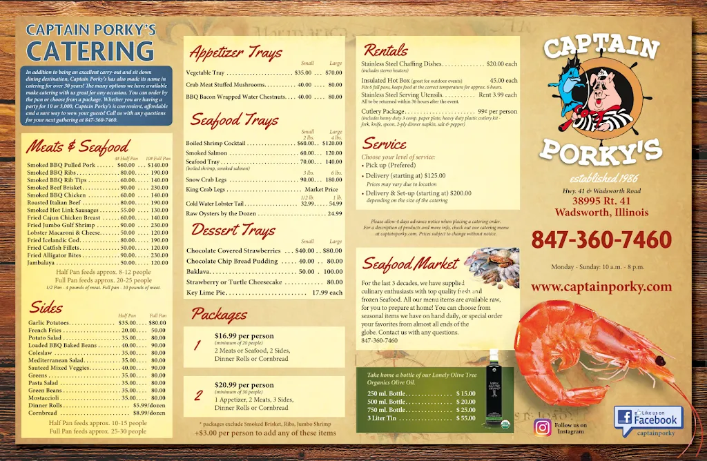 Menu_Captain Porky's_Wadsworth, IL_image_old_1