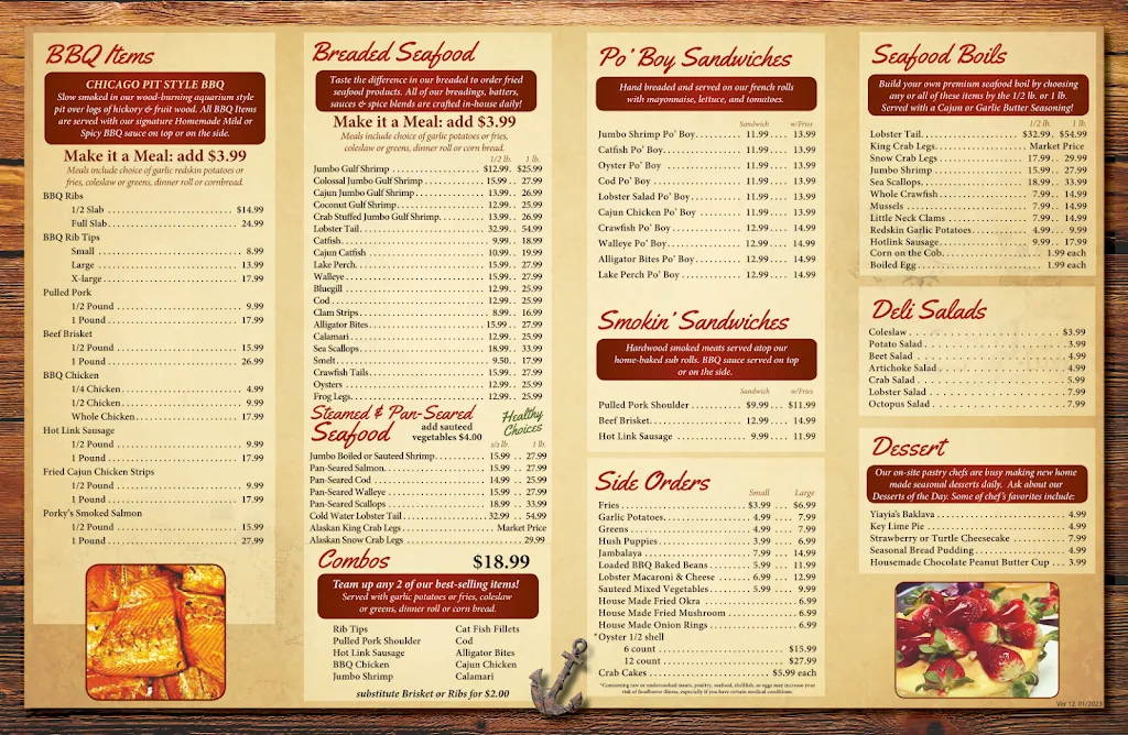 Menu_Captain Porky's_Wadsworth, IL_image_old_2