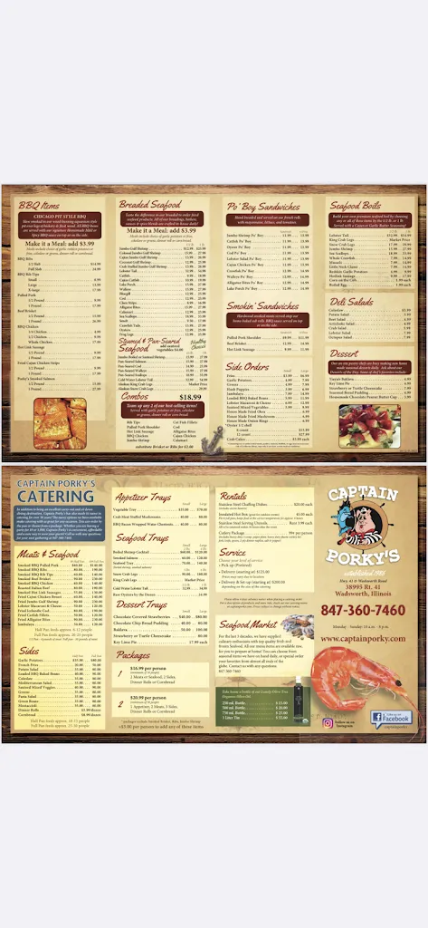 Menu_Captain Porky's_Wadsworth, IL_image_old_3