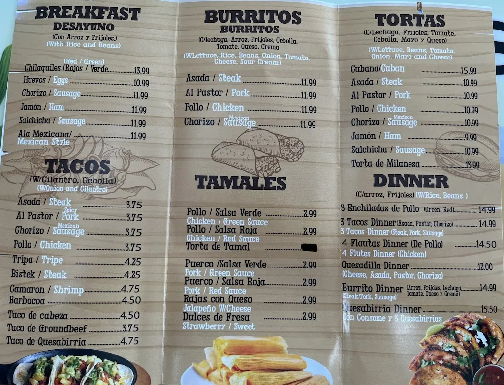 Menu_Tamales El Guero restaurant_Wadsworth, IL_image_old_1