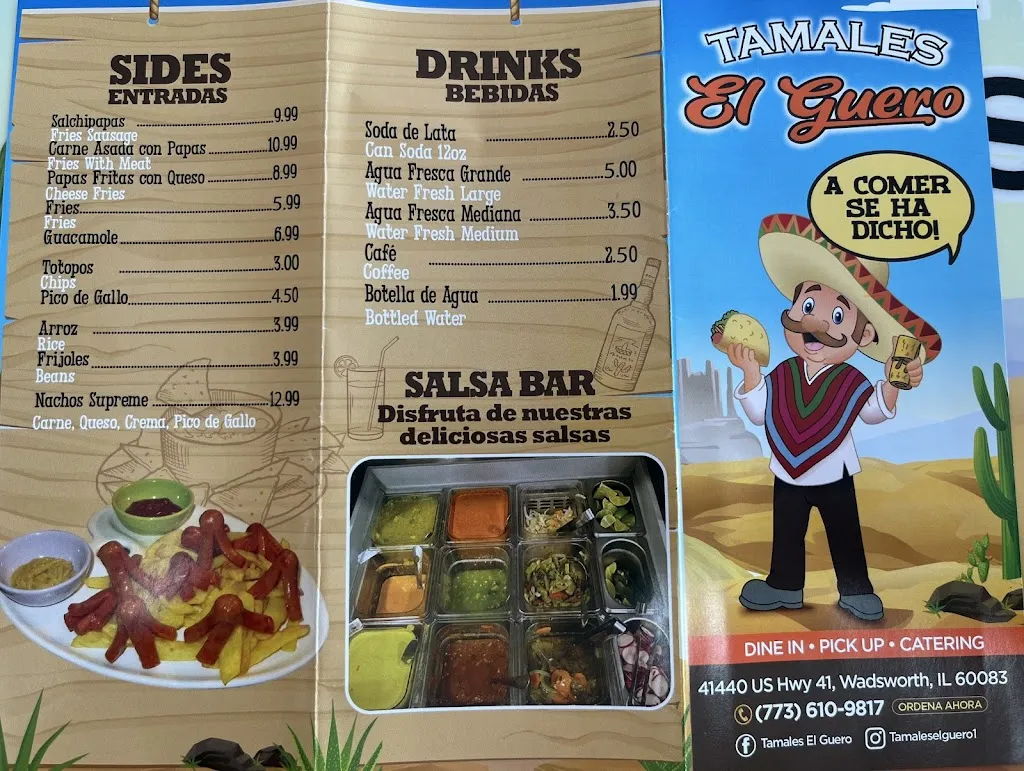 Menu_Tamales El Guero restaurant_Wadsworth, IL_image_old_2