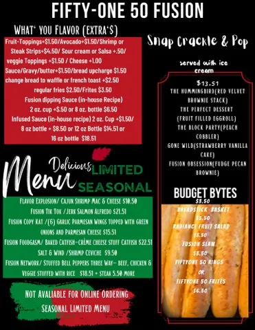Menu_FIFTY-ONE 50 FUSION_Chicago, IL_image_old_3