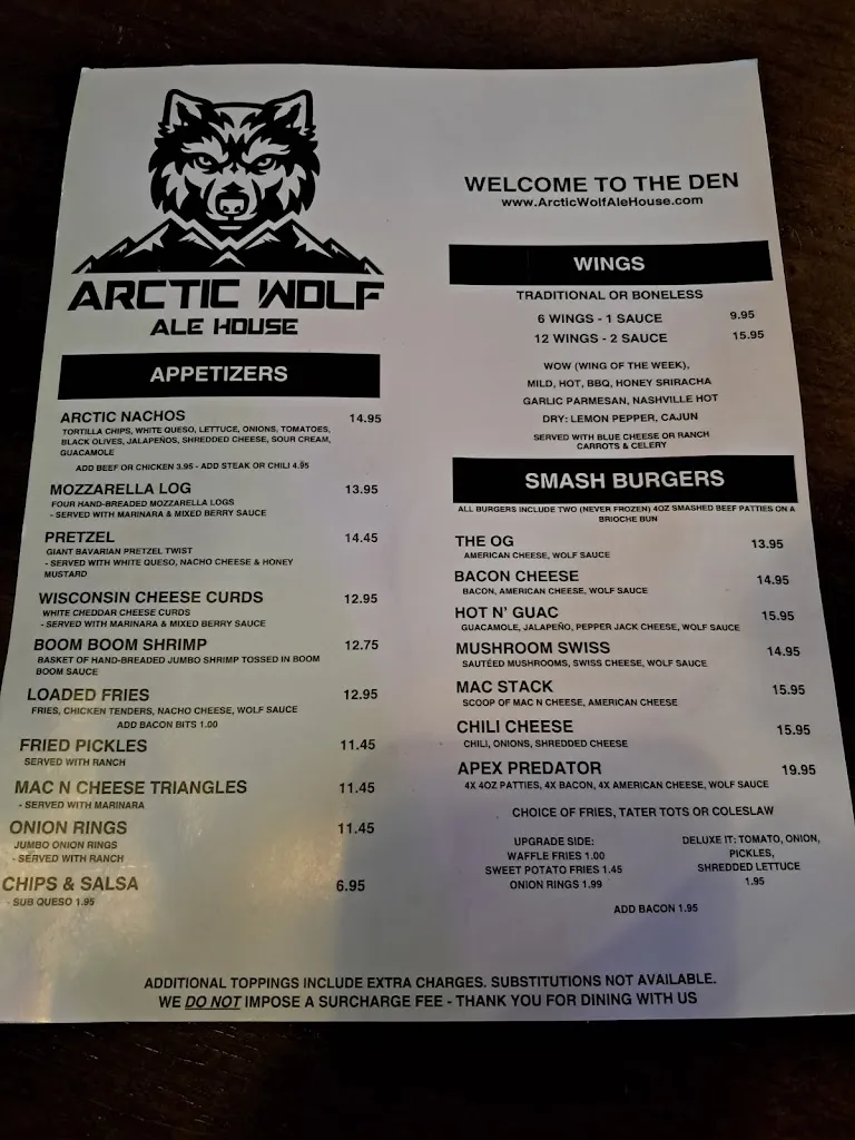 Menu_Arctic Wolf Ale House_Dundee Township, IL_image_old_2