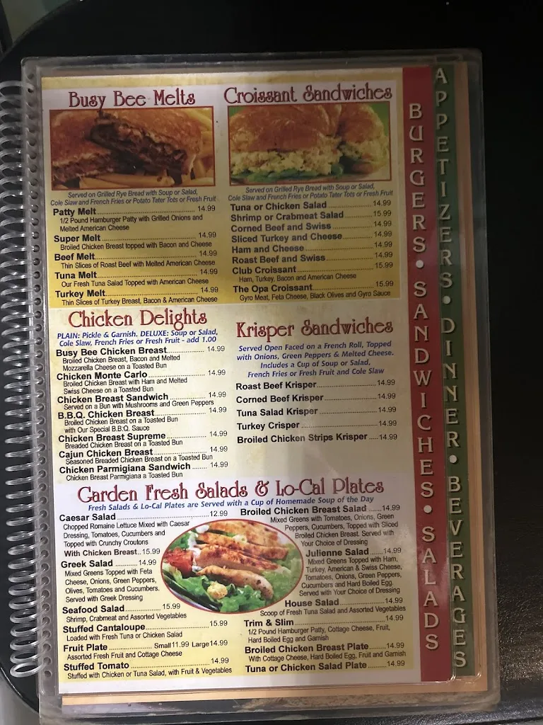 Menu_Busy Bee_Wonder Lake, IL_image_old_1