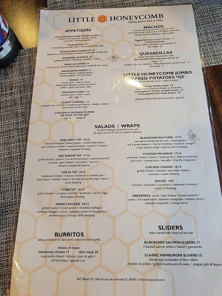 Menu_Little Honeycomb_Winnetka, IL_image_old_2