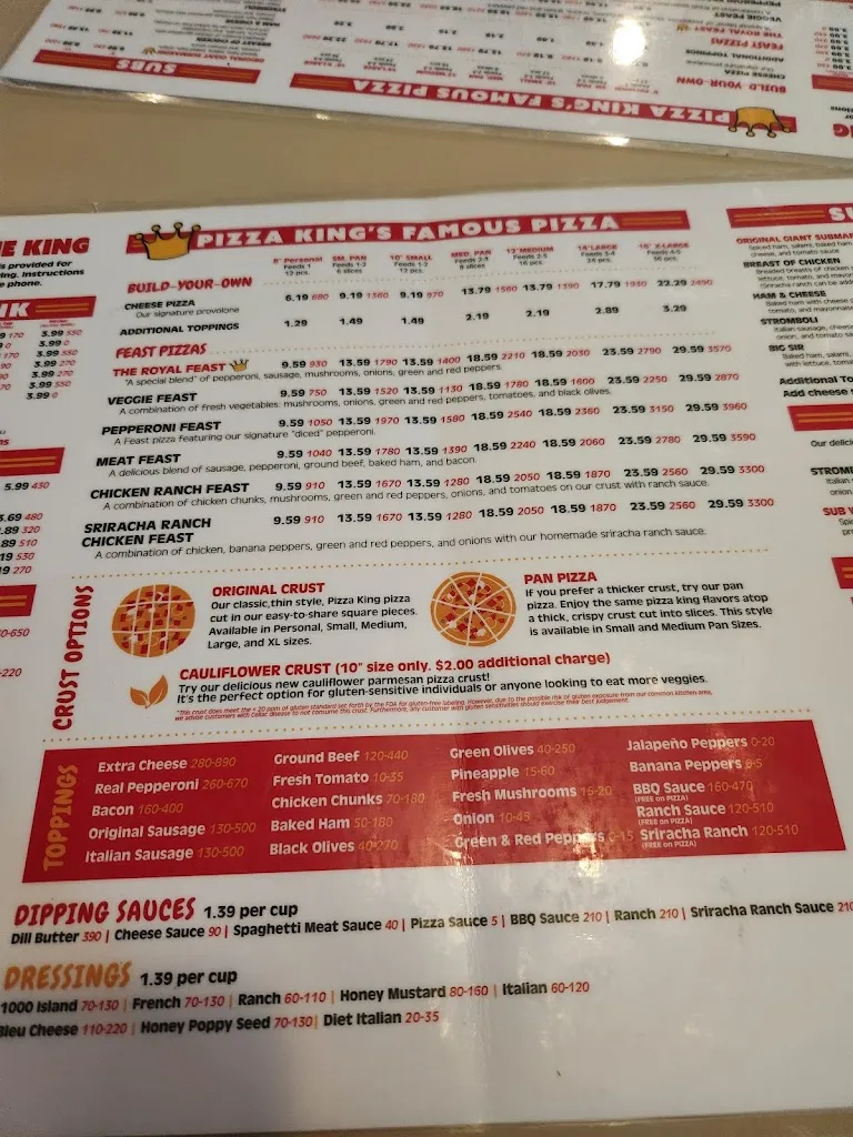 Menu_Pizza King_Albany, IN_image_old_2