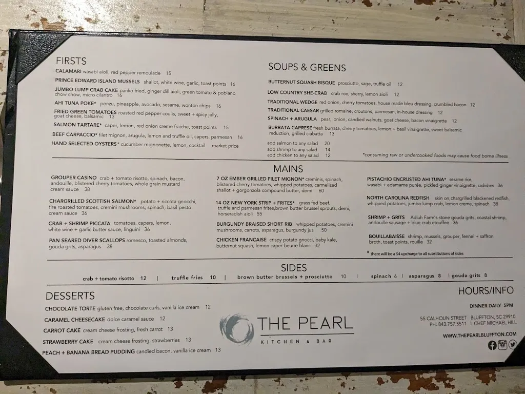 Menu_The Pearl Kitchen & Bar_Bluffton, SC_image_old_2